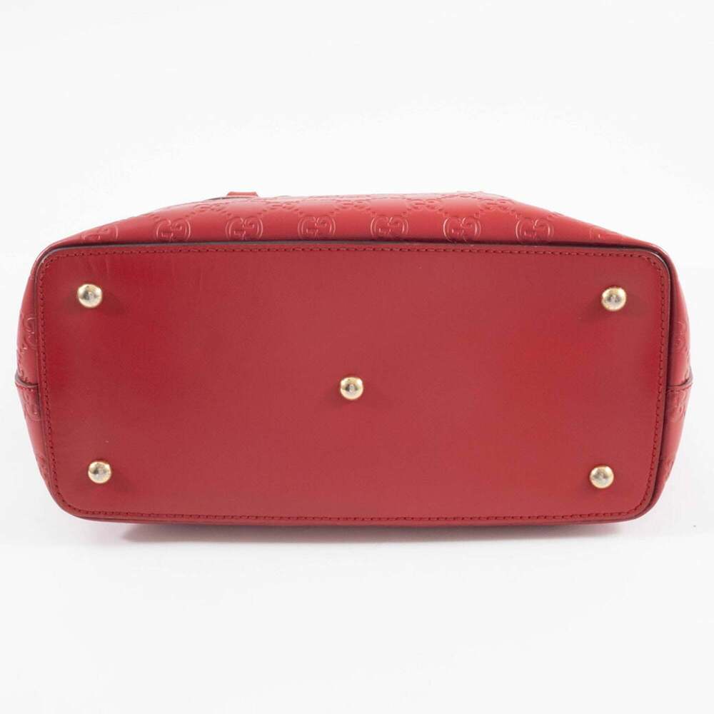 GUCCI Authentic Red Leather Tote Bag - Picture 6 of 16